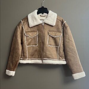 Hollister Tan and Cream Jacket